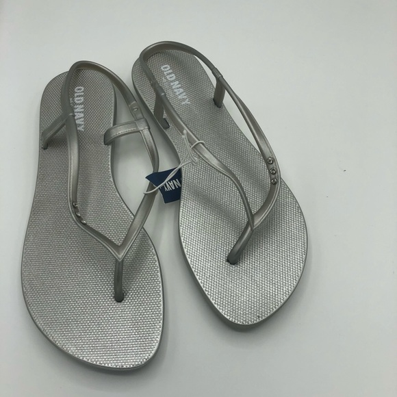 old navy silver sandals